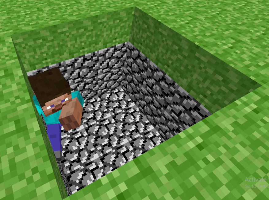Mob stuck in a pit